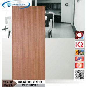 Cửa gỗ HDF Veneer TS P1 Sapele