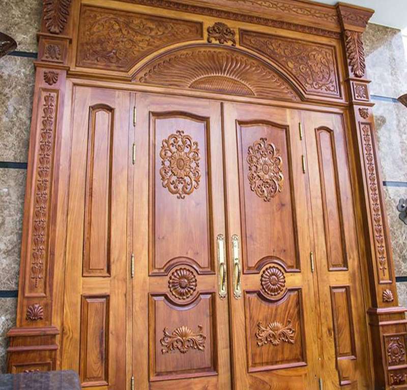 Mẫu cửa gỗ phong cách tân cổ điển